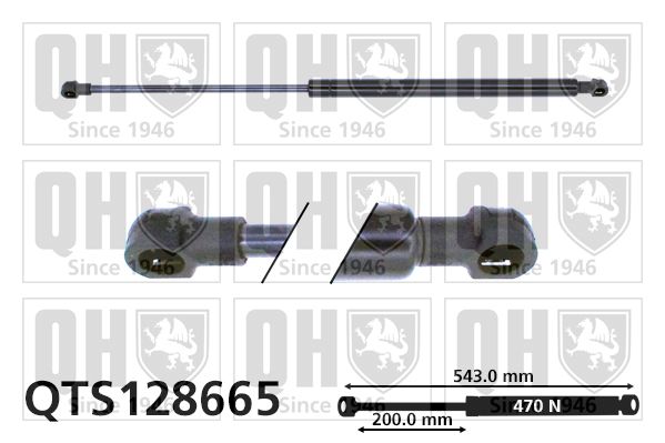 QUINTON HAZELL Газовая пружина, крышка багажник QTS128665